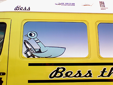 The pigeon finally drove the bus!